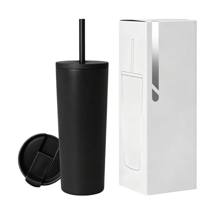 Vaso de acero inoxidable con tapa de 20 oz